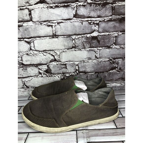 Olukai Nohea Mesh Green Textile Comfort Casual Loafers Shoes Men Sz 11M US/44EU - Picture 8 of 16